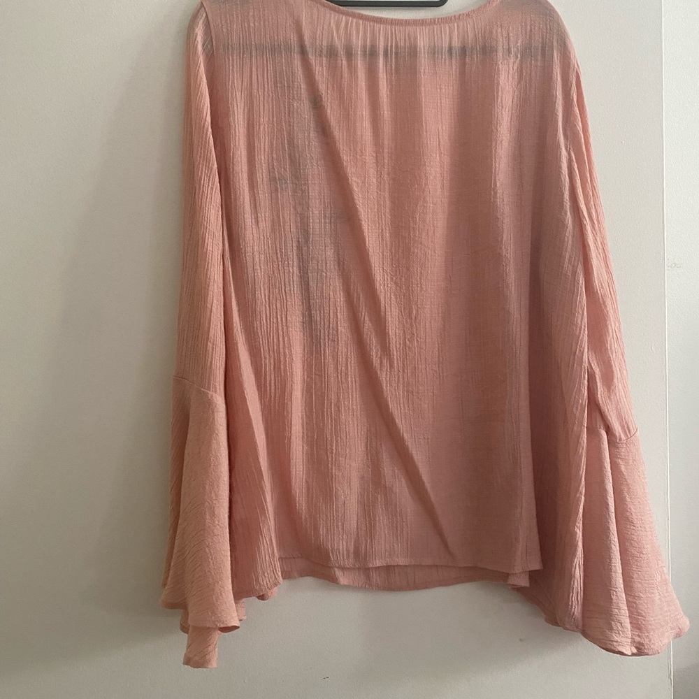 Beautiful pink blouse with the elephant sleeves